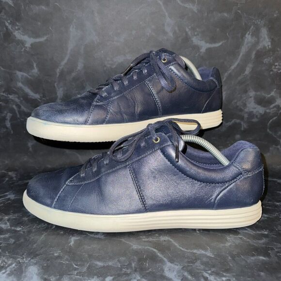Cole Haan Reagan Grand Os Sneakers Shoe Navy Blue Leather Mens Size 10.5M - Picture 1 of 8